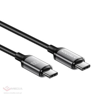 Kabel USB-C do USB-C Rocoren Retro Series, 100W, 2m (szary)