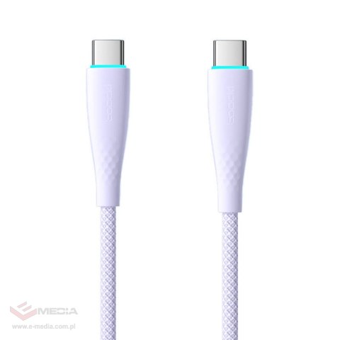 Kabel USB-C do USB-C Toocki TXCTT1- BMH01-P, 1m, PD, FC 100W (fioletowy)