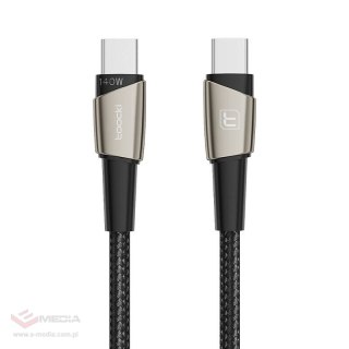 Kabel USB-C do USB-C Toocki TXCTT14- LG01-W2, 2m, 140W (perłowy nikiel)