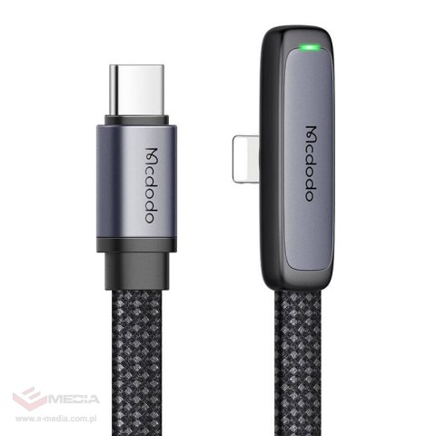 Kabel kątowy USB-C do lightning Mcdodo CA-3351,1.8m (czarny)