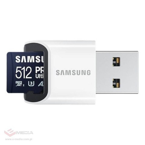 Karta pamięci Samsung 512 GB microSDXC PRO Ultimate 200 MB/s UHS-I/U3 (MB-MY512SB/WW)