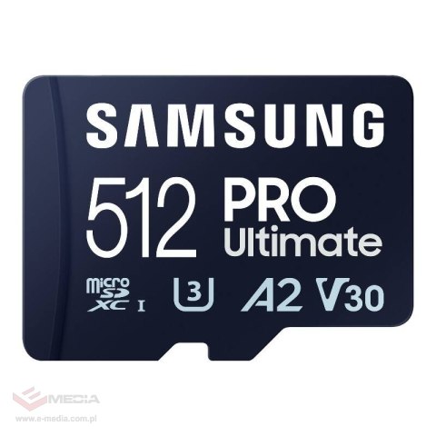 Karta pamięci Samsung microSDXC PRO Ultimate 512GB 200MB/s UHS-I/U3 (MB-MY512SA/WW)