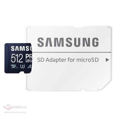 Karta pamięci Samsung microSDXC PRO Ultimate 512GB 200MB/s UHS-I/U3 (MB-MY512SA/WW)