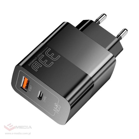 Ładowarka USB-C+USB-A 33W Essager GaN (czarna)