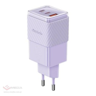 Ładowarka sieciowa GaN 67W Mcdodo CH-1502 2x USB-C, USB-A (fioletowa)