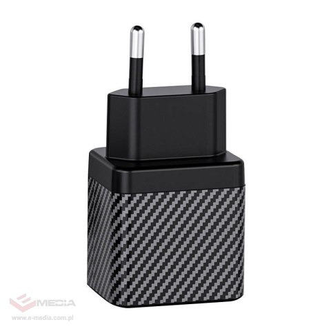 Ładowarka sieciowa INVZI GaN 2x USB-C, 45W, EU (czarna)