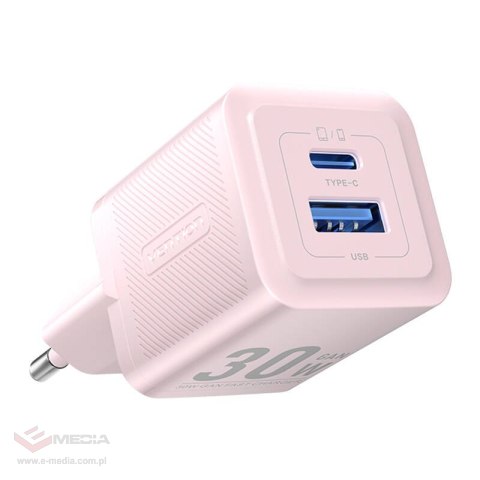 Ładowarka sieciowa, Vention, FEQP0-EU, USB-C, USB- A, 30W/30W , GaN (różowa)