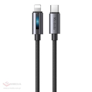 Kabel Mcdodo CA-5710 USB-C do Lightning z pulsującym światłem 36W 1,2m (czarny)