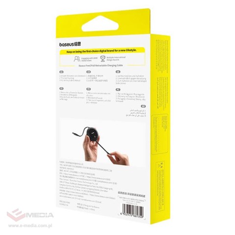 Kabel USB Baseus Free2Pull USB-C do iP 20W 1m (czarny)