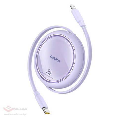 Kabel BASEUS Free2Pull USB-C-Lightning 1m 20W (fioletowy)
