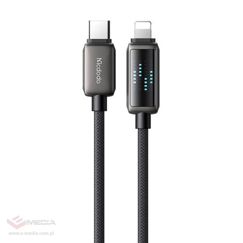 Kabel USB-C do Lightning Mcdodo CA-2630, 36W, wyświetlacz LED, 1.2m