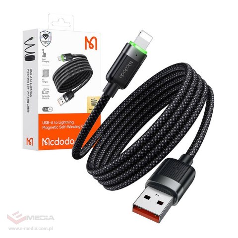 Kabel USB-A do Lightning Mcdodo CA-6000, 3A, samozwijalny