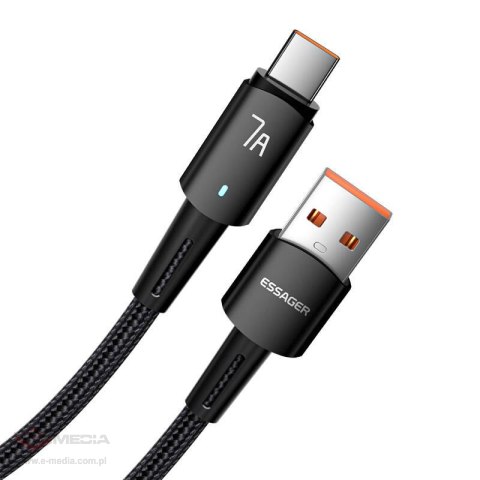 Kabel USB Essager EXC7A-CG01-P USB do USB-C 100W 1m (czarny)