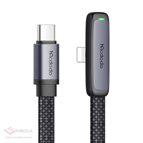 Kabel kątowy USB-C do lightning Mcdodo CA-3350, 1.2m (czarny)