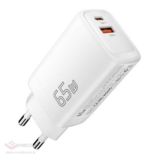 Ładowarka USB-C+USB-A 65W Essager GaN (biały)