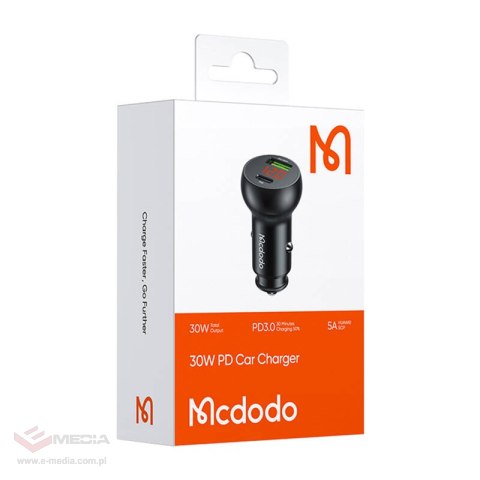 Ładowarka samochodowa Mcdodo CC-6810 USB-A + USB-C, 30W