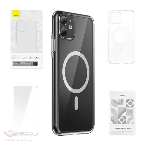 Etui ochronne Baseus Magnetic Crystal Clear do iPhone 11 (transparentne)