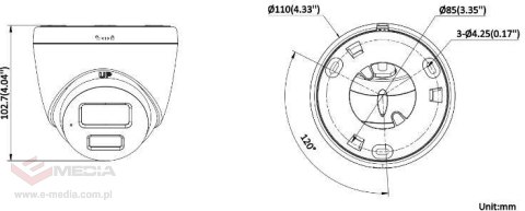 KAMERA IP HIKVISION DS-2CD1367G2H-LIU 2.8mm PL