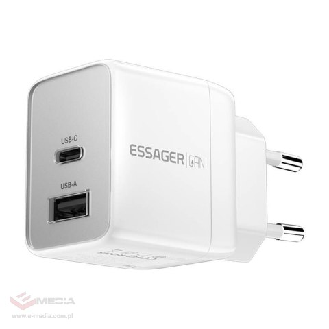 Ładowarka Essager ECT33W-LJB02-Z 33W C+A (biały)