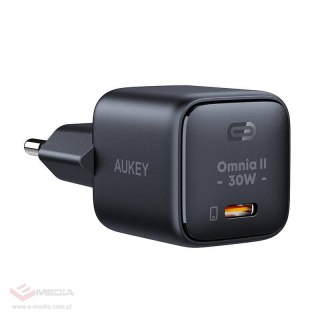 Ładowarka sieciowa Aukey PA-B1L,USB-C, 30W (czarna)