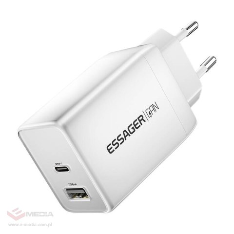 Ładowarki Essager ECT45W-LJB02-Z GaN 45W C+A (biały)