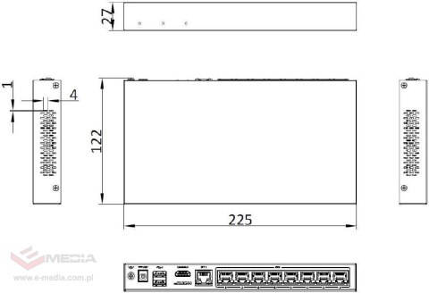 Rejestrator IP Hilook by Hikvision 8 kanałowy 4MP SSD-NVR-4MP/8P (1T)