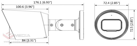 KAMERA HDCVI DAHUA HAC-HFW1500T-A-0280B-S2 Opakowanie zbiorcze 4szt.