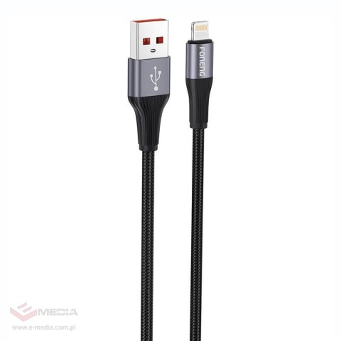 Kabel USB-A do Lightning Foneng X112 2,4A, 1m (czarny)