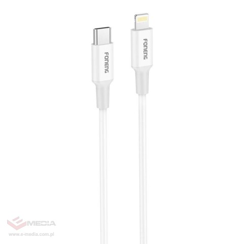 Kabel USB-C do Lightning Foneng X106 PD27W, 1,2m (biały)