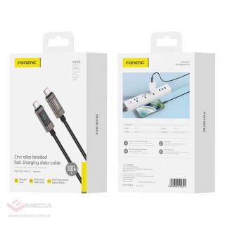 Kabel USB-C do USB-C Foneng XS05 100W (czarny)