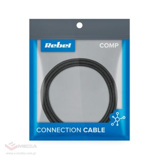 Kabel USB - Lightning REBEL 100 cm czarny