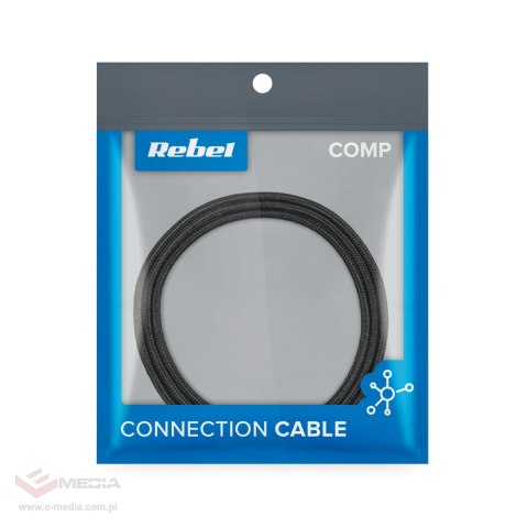 Kabel USB - USB typu C REBEL 200 cm czarny