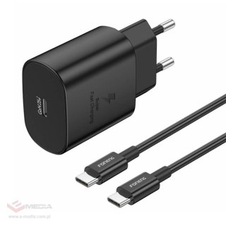 Ładowarka sieciowa Foneng EU51 USB-C 25W + kabel USB-C - USB-C (czarna)