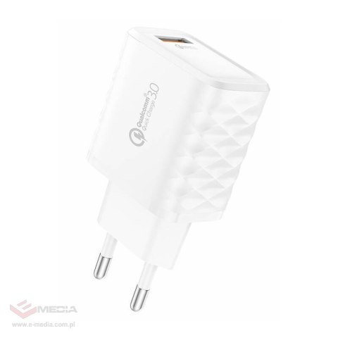 Ładowarka sieciowa Foneng EU54 18W USB-A, 3A (Biała) + kabel USB-A do Lightning