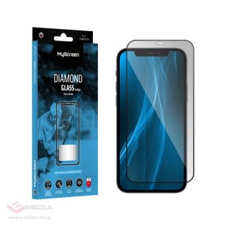 Szkło ochronne MyScreen DIAMOND GLASS LITE edge FULL GLUE czarne Apple iPhone 12/12 Pro 6.1"