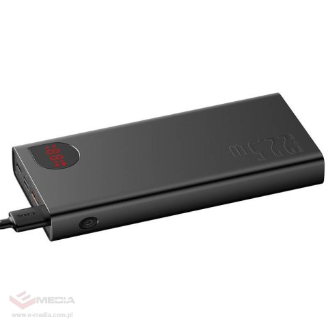 Powerbank Baseus Adaman Metal, 20000mAh, 2xUSB, USB-C, Lightning, microUSB 22.5W (czarny)