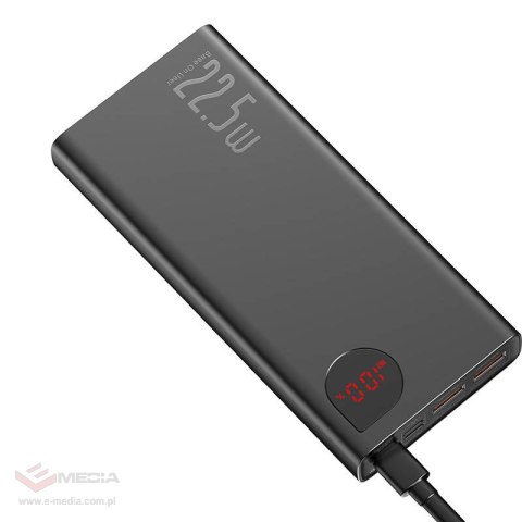 Powerbank Baseus Adaman Metal, 20000mAh, 2xUSB, USB-C, Lightning, microUSB 22.5W (czarny)