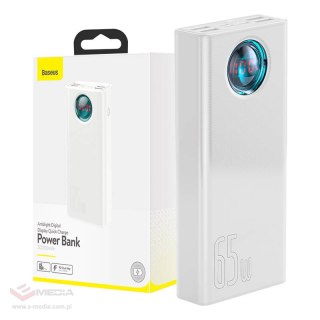 Powerbank Baseus Amblight 30000mAh, 4xUSB, USB-C, 65W (biały)