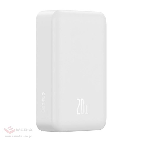 Powerbank magnetyczny Baseus Magnetic Mini 20000mAh, USB-C 20W MagSafe (biały)