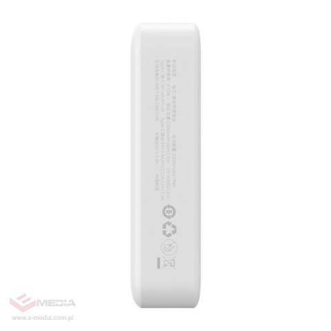 Powerbank magnetyczny Baseus Magnetic Mini 20000mAh, USB-C 20W MagSafe (biały)