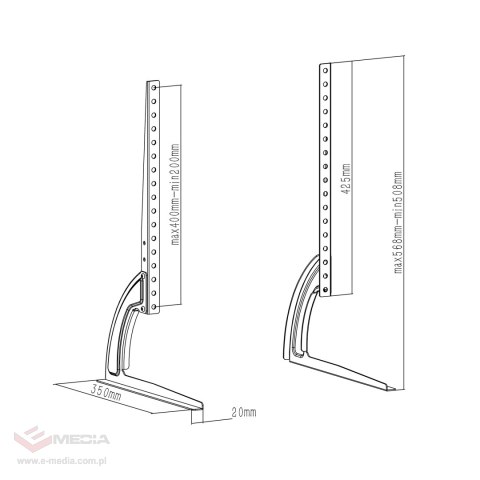 Stojak - nóżki uniwersalne pod TV 27"-60"