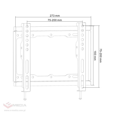 Uchwyt naścienny uniwersalny do LED TV (13-42") LP34-22F