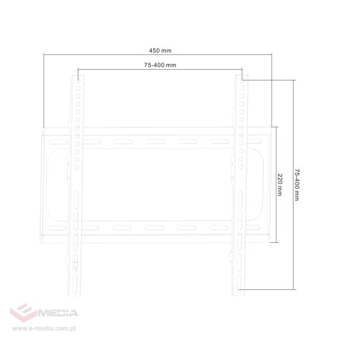 Uchwyt naścienny uniwersalny do LED TV (26-55") LP34-44F