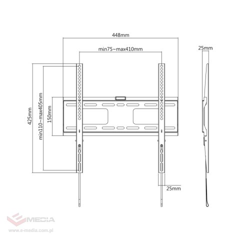 Uchwyt naścienny uniwersalny do LED TV (32-55") LP42-44F