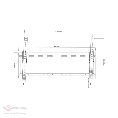 Uchwyt naścienny uniwersalny do LED TV (37-70") LP34-46T regulacja w pionie