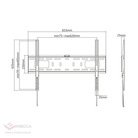 Uchwyt naścienny uniwersalny do LED TV (37-70") LP42-46F