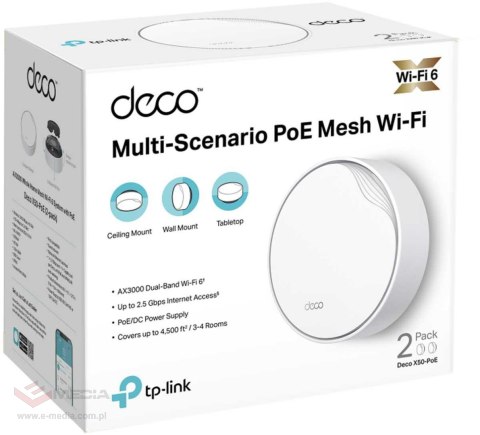 DOMOWY SYSTEM WI-FI MESH TP-LINK DECO X50-POE (2-PACK)