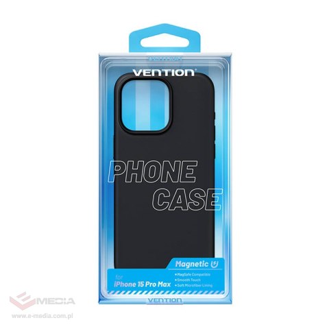 Etui Silikonowe Vention KUFB0-40 do iPhone 15 Pro Max (czarny)