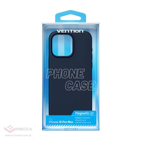 Etui Silikonowe Vention KUFL0-40 do iPhone 15 Pro Max (niebieski)