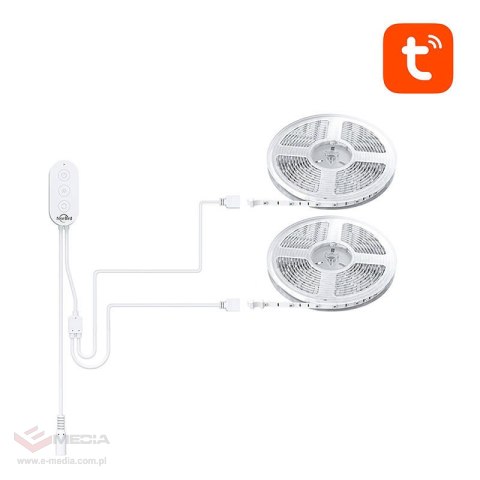 Inteligentna taśma WiFi RGB LED NiteBird SL3 (2x5m), Tuya